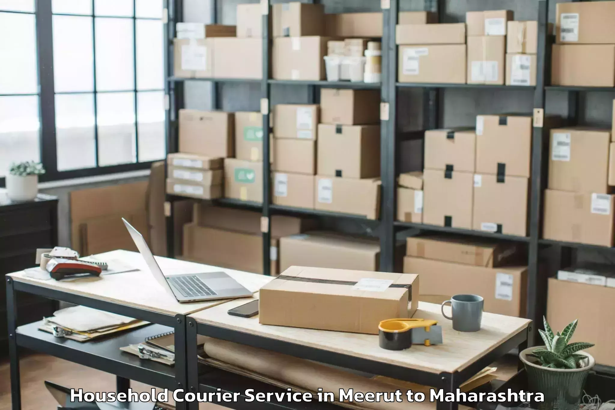 Book Meerut to Newasa Household Courier